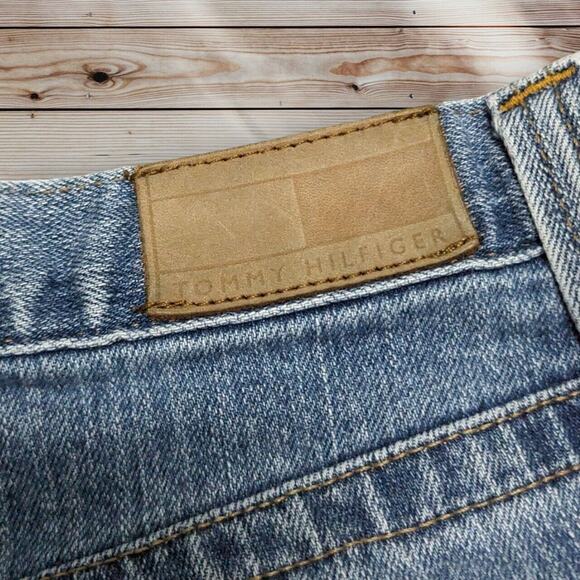 VTG Tommy Hilfiger Women Size 12 Denim Jeans Embroidered Pockets Boot Cut 32x32 - Picture 4 of 8